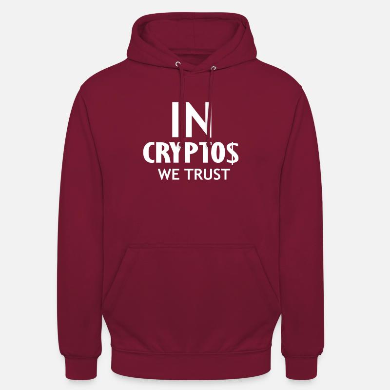 Crypto Bitcoin Trading - Sweat-shirt à capuche unisexe - bordeaux