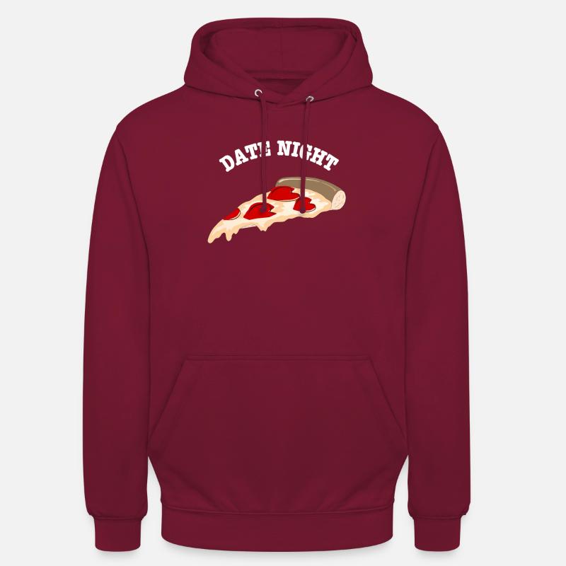 DateNightPizza - Unisex Hoodie - Bordeaux