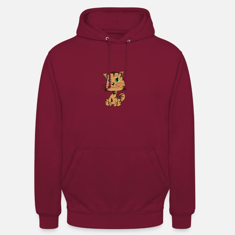 doux chat tabby - Sweat-shirt à capuche unisexe - bordeaux