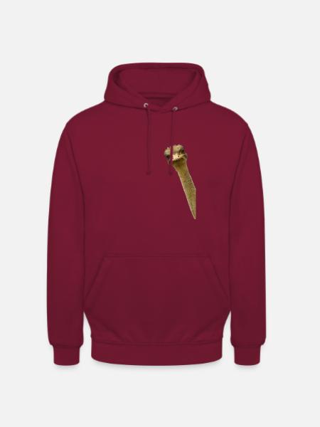 Hinterhältiger Strauß Vogel - Unisex Hoodie - Bordeaux