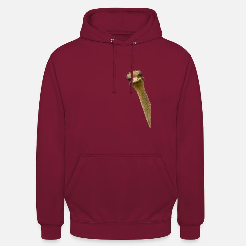 Hinterhältiger Strauß Vogel - Unisex Hoodie - Bordeaux