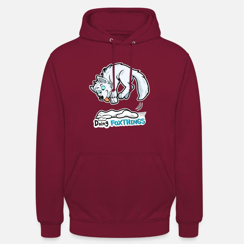 Polarfuchs Doing Foxthings - Unisex Hoodie - Bordeaux