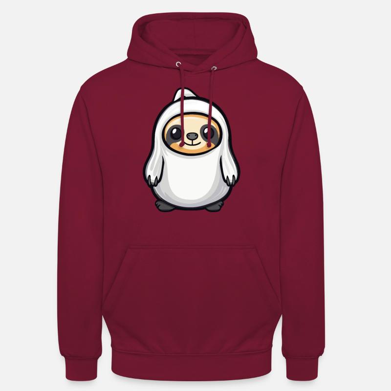 Faultier Halloween Comic Geist - Unisex Hoodie - Bordeaux