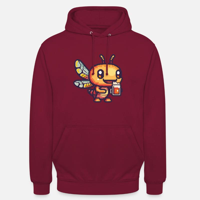 Libelle Pixel Bier - Unisex Hoodie - Bordeaux
