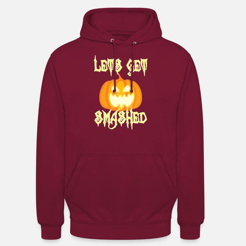 Halloween: Let 's Get Smashed - Sweat-shirt à capuche unisexe - bordeaux