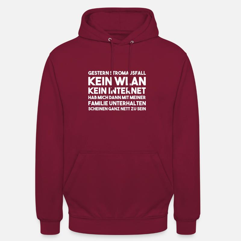 Gestern Stromausfall - Admin - Unisex Hoodie - Bordeaux