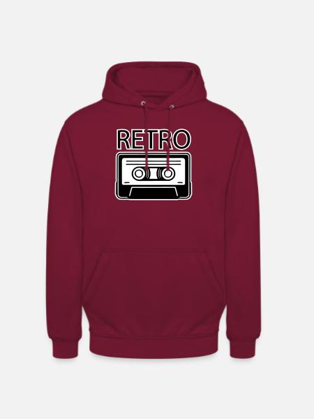 Oldschool Cassette - RETRO Design - Unisex Hoodie - bordeaux