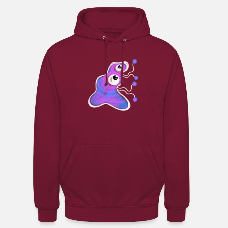 Griffonnage de germe bactérien - Sweat-shirt à capuche unisexe - bordeaux
