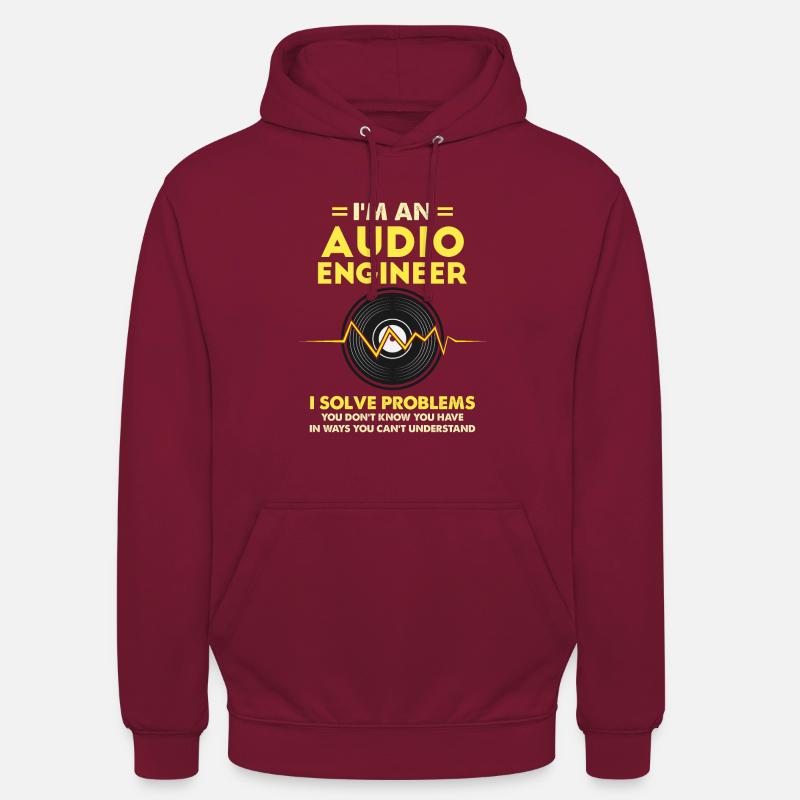 Ich bin ein Audio Engineer Gift - Unisex Hoodie - Bordeaux