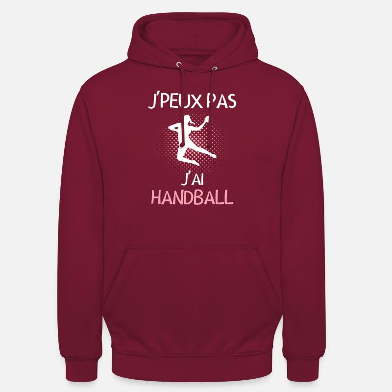 Joueuse de handball - Sweat-shirt à capuche unisexe - bordeaux