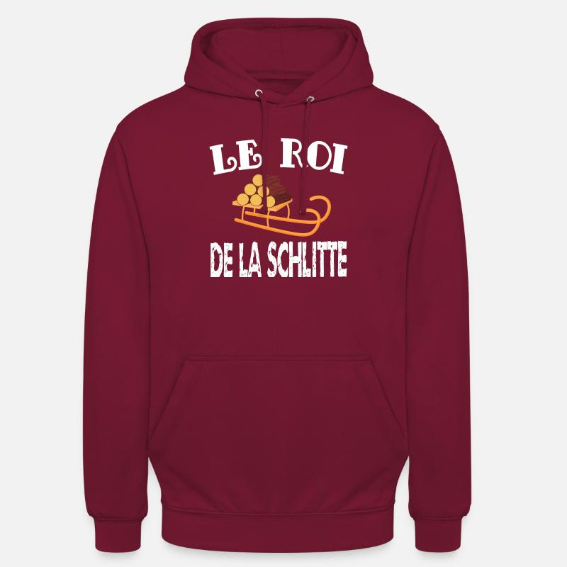le roi de la schlitte - Sweat-shirt à capuche unisexe - bordeaux