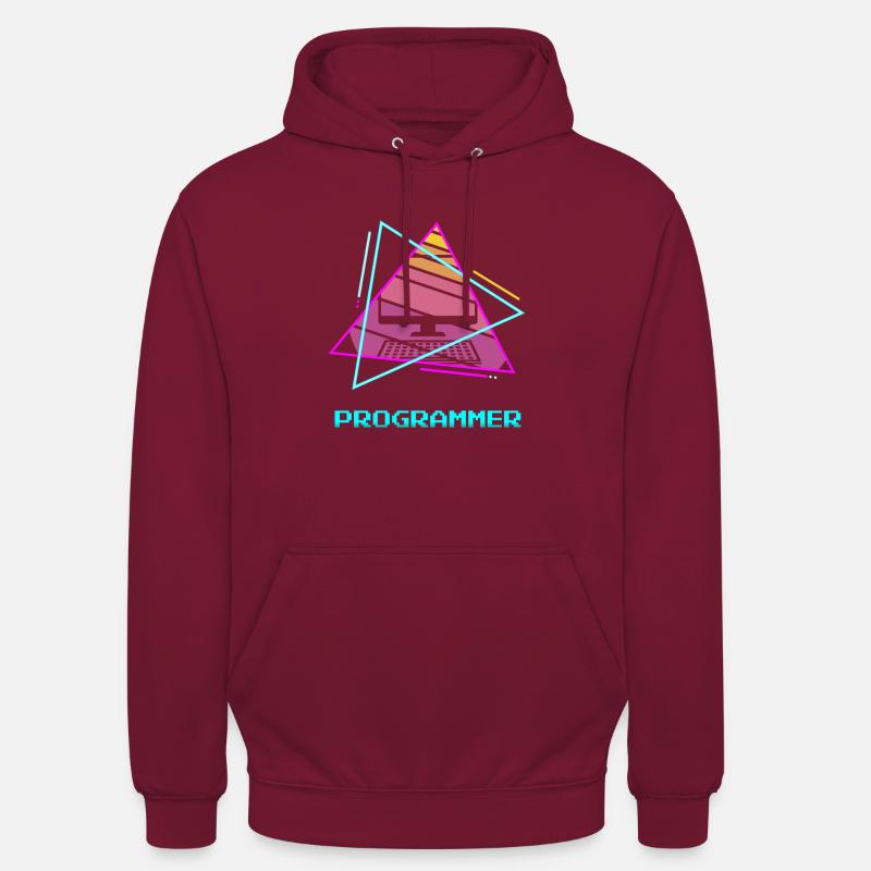 Retro Programmer Computer Programming - Unisex Hoodie - bordeaux