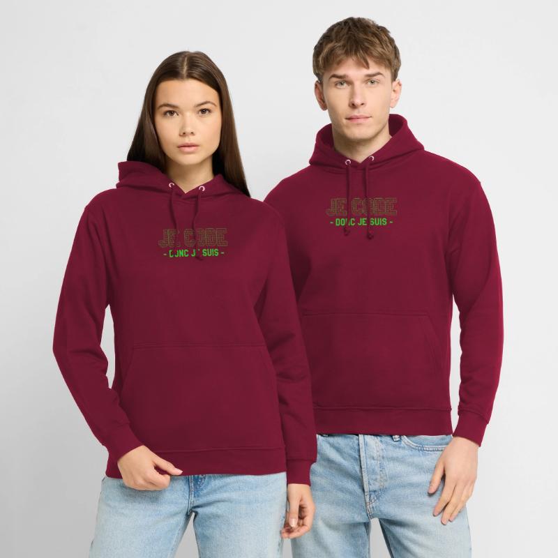 Je Code Donc Je Suis Programmeur Programmation Unisex Hoodie