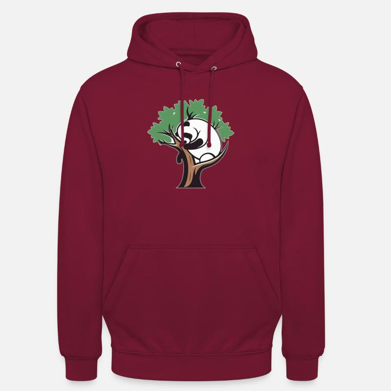 Panda in einem Baum - Unisex Hoodie - Bordeaux