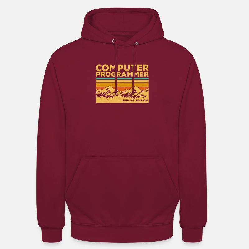 Retro Computer Programmer Special Edition - Unisex Hoodie - bordeaux