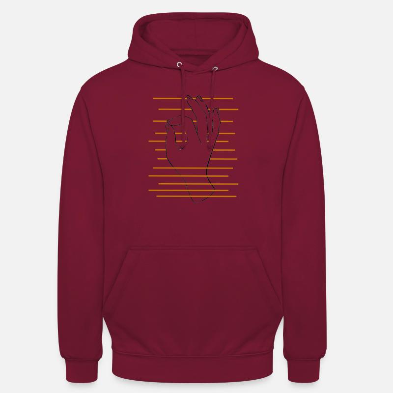 Main 3D - Sweat-shirt à capuche unisexe - bordeaux