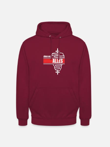 Döner mit alles - Unisex Hoodie - Bordeaux