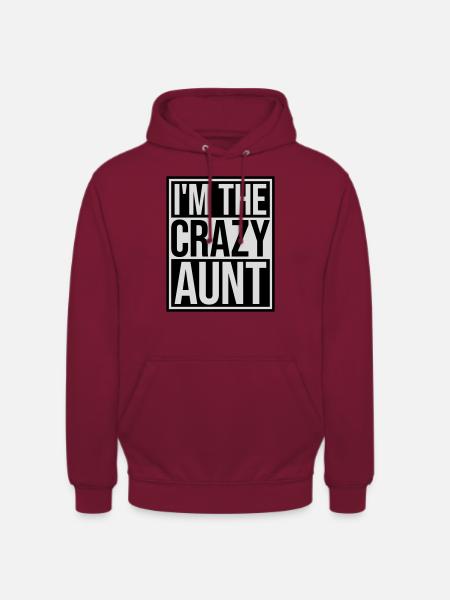at The Crazy Aunt - Unisex Hoodie - bordeaux