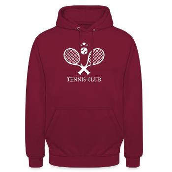 Tennis - Unisex Hoodie - Bordeaux - Vorne - Alina (178cm) & Michal (187cm)