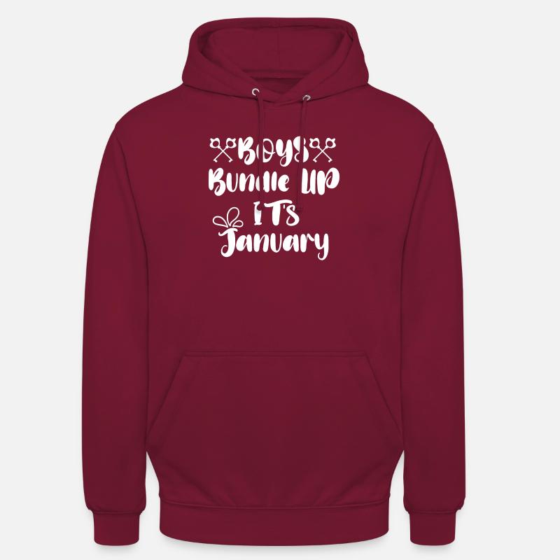 Boys Bundlel bis Januar - Unisex Hoodie - Bordeaux