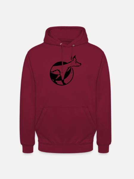 Fox Hole Front Part Front Burrow Go Out - Unisex Hoodie - bordeaux