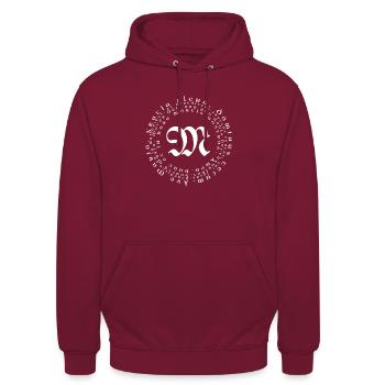 Ave Maria - Unisex Hoodie - bordeaux - Front - Alina (178cm) & Michal (187cm)