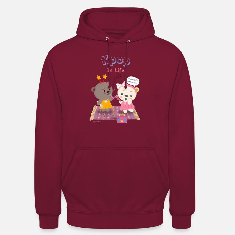 Lean & Loo Kpop Hemd - Unisex Hoodie - Bordeaux