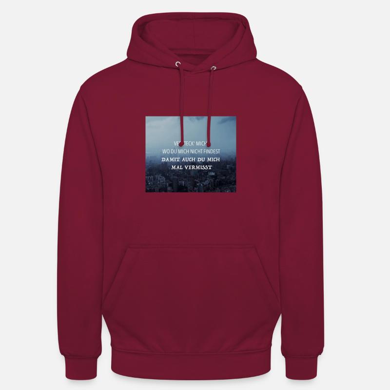 Ich will nur - Philipp Poisel - Unisex Hoodie - Bordeaux