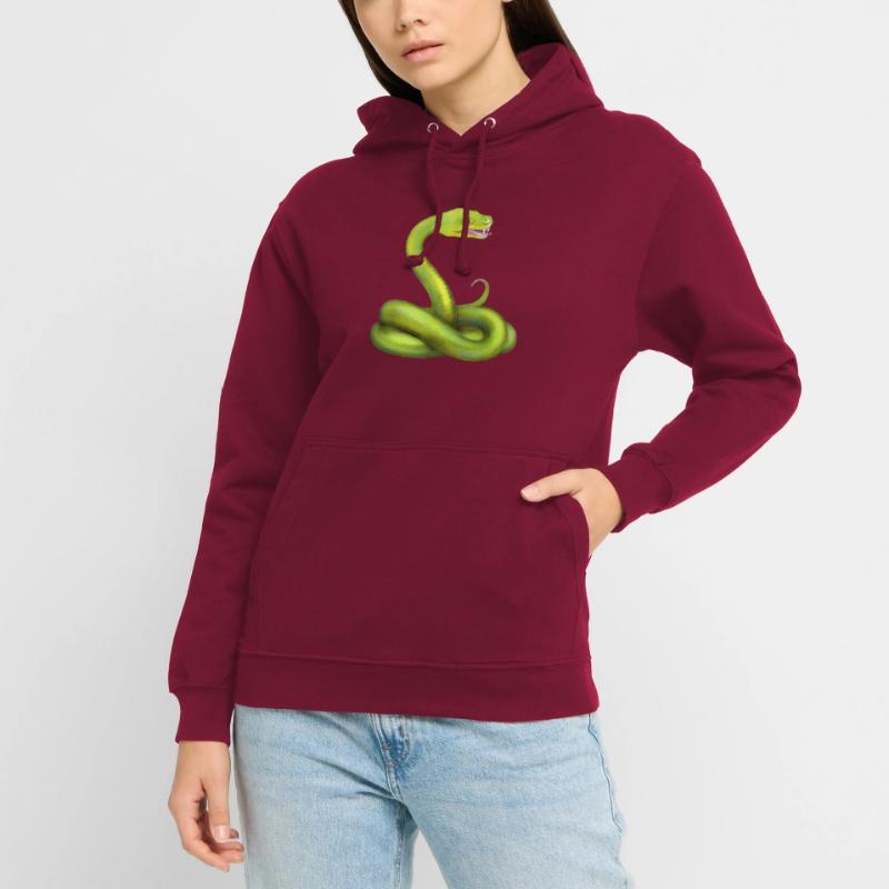 L’animal de la jungle du serpent python vert Sweat-shirt à capuche unisexe
