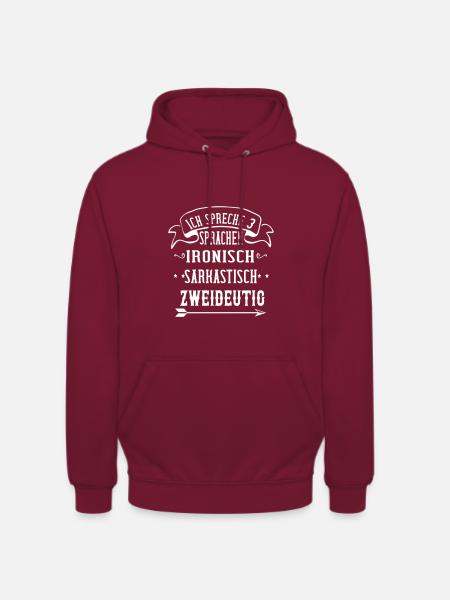 ICH SPRECHE 3 SPRACHEN! - Unisex Hoodie - Bordeaux