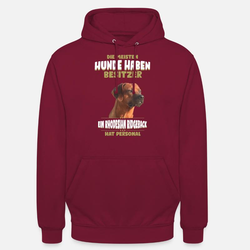 Rhodesian Ridgeback Tshirt - Rhodesian Ridgeback - Unisex Hoodie - Bordeaux