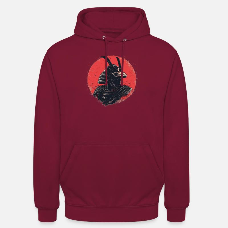 samouraihelmet1 - Sweat-shirt à capuche unisexe - bordeaux