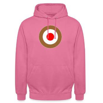 Hamburg Braun Weiss Rot Mod Target DigitalDirekt - Sweat-shirt à capuche unisexe - rose - Devant - Alina (178cm) & Michal (187cm)