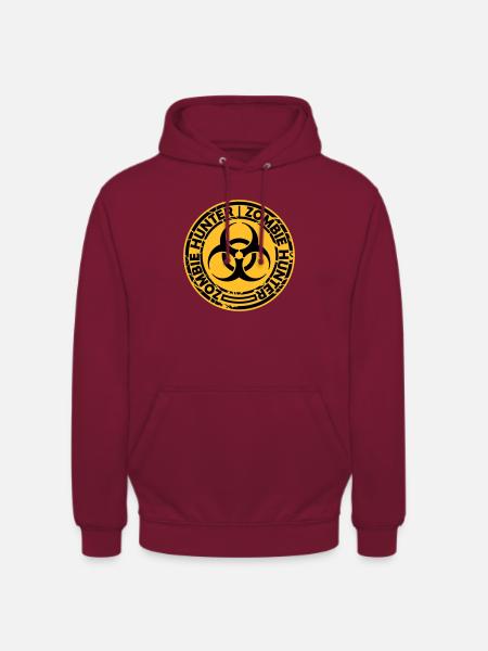 zombie hunter Halloween quote - Unisex Hoodie - bordeaux