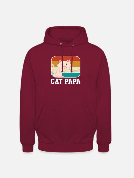 Cat Papa - Unisex Hoodie - bordeaux