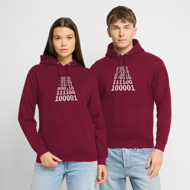 Langage de programme de code binaire Sweat-shirt à capuche unisexe