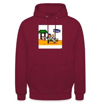 Astronaut - Unisex Hoodie - Bordeaux - Vorne - Alina (178cm) & Michal (187cm)
