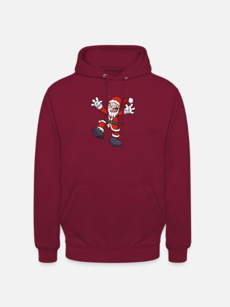 Père Noël effrayé - Sweat-shirt à capuche unisexe - bordeaux