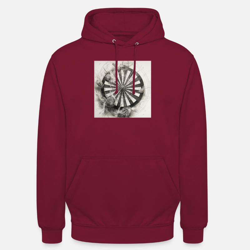 Jeu de fléchettes Dartscheibe Winkingerschild - Sweat-shirt à capuche unisexe - bordeaux