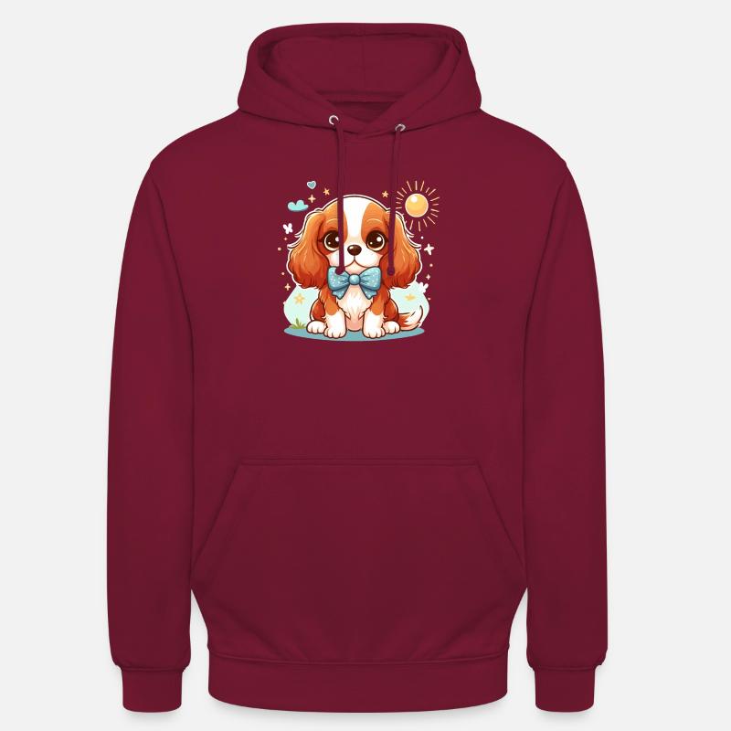 Chien Mignon Cavalier King Charles - Sweat-shirt à capuche unisexe - bordeaux