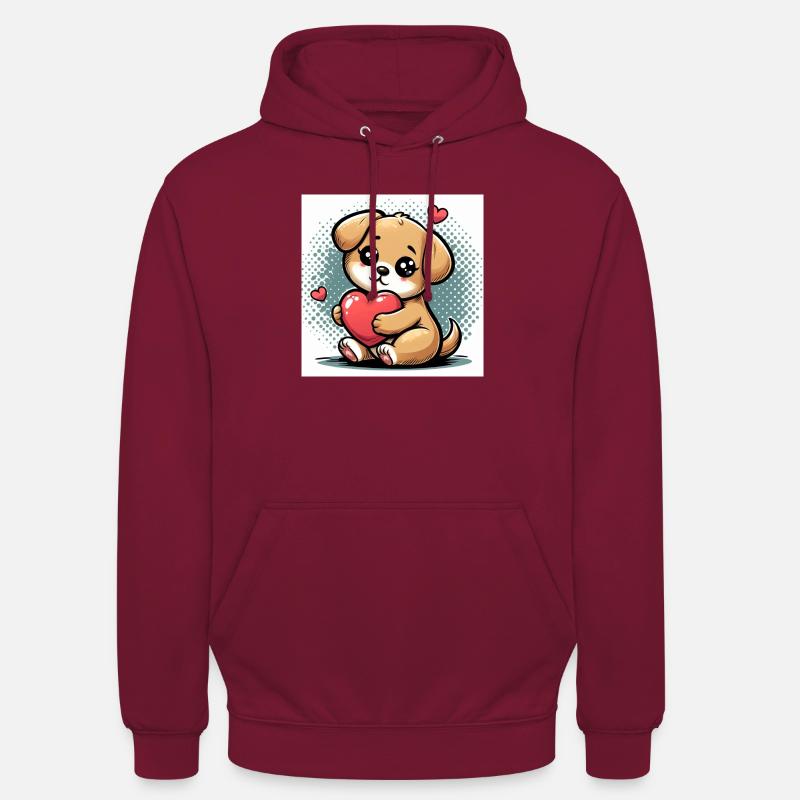 Amourette - Sweat-shirt à capuche unisexe - bordeaux