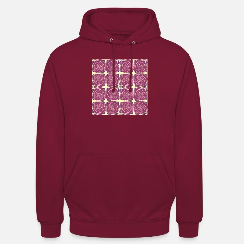 F58 - Sweat-shirt à capuche unisexe - bordeaux