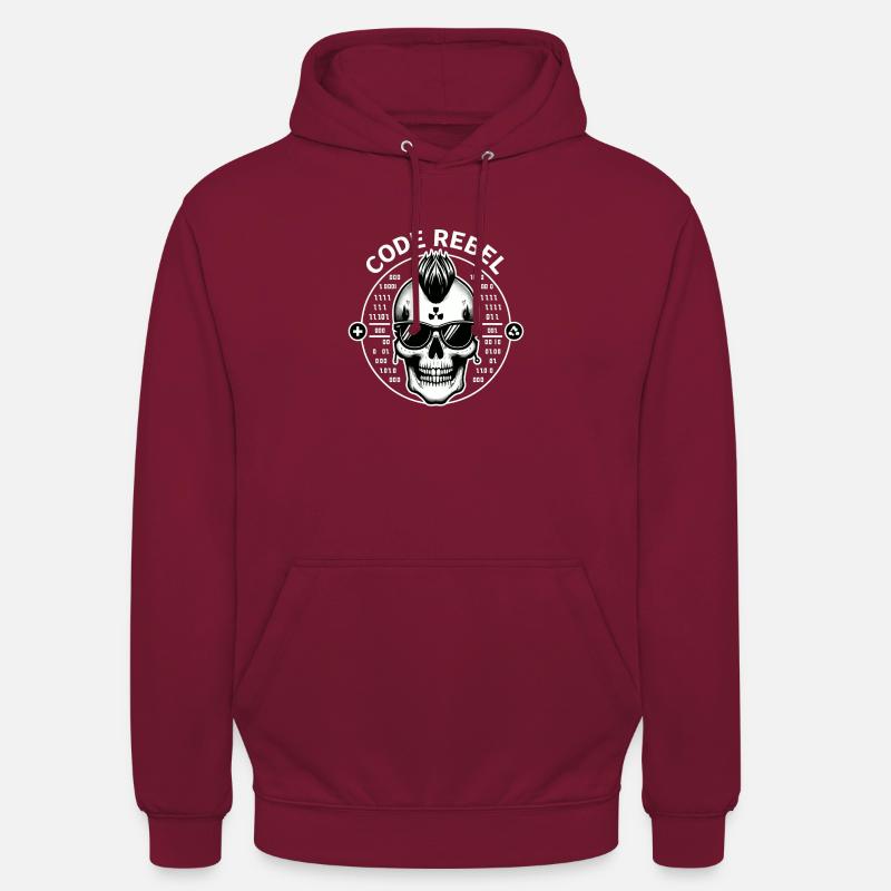 Punkskull Code Rebel - Unisex Hoodie - Bordeaux