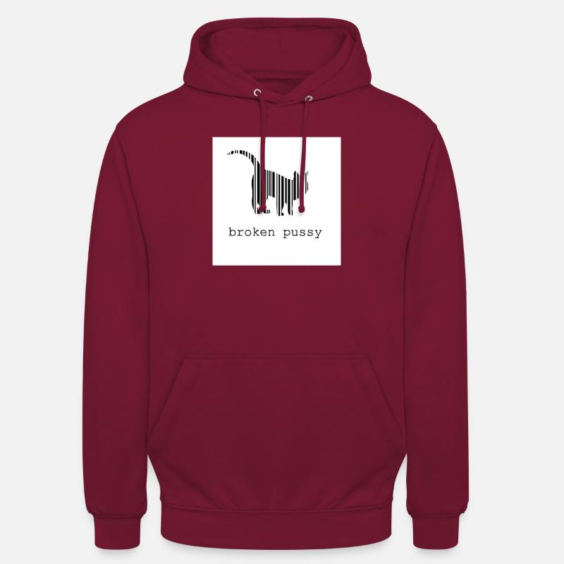 Broken Katze - Unisex Hoodie - Bordeaux