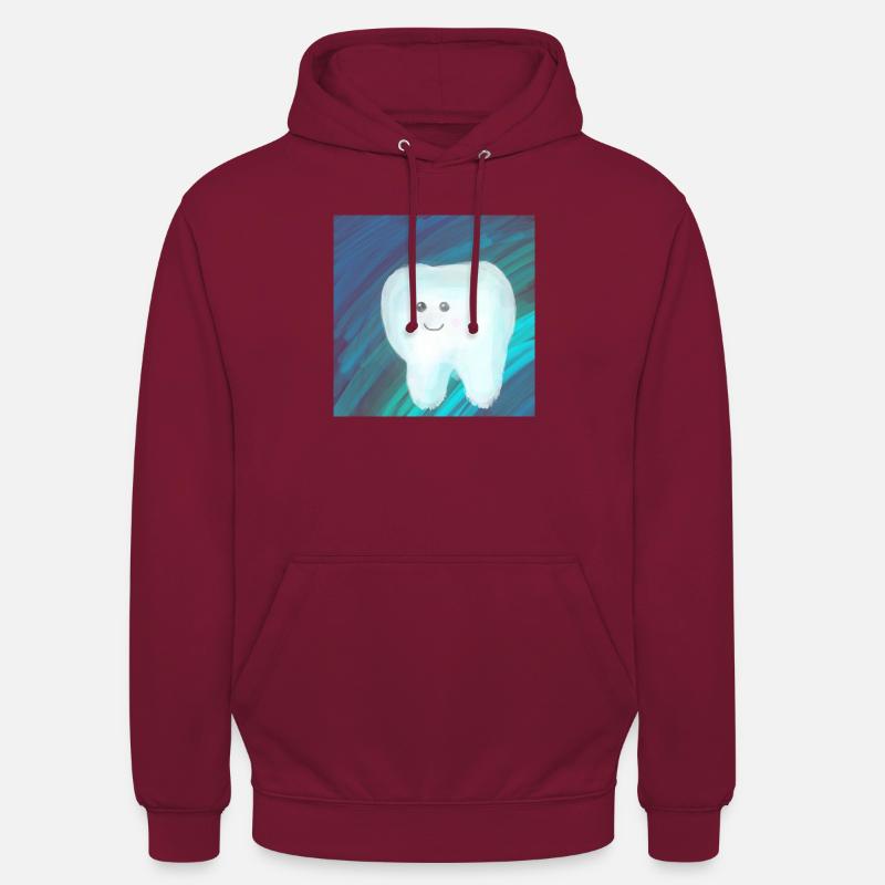 Type de dent - Sweat-shirt à capuche unisexe - bordeaux