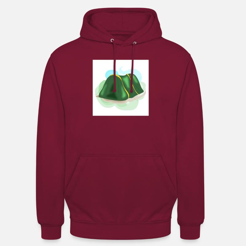 Tente de camping - Sweat-shirt à capuche unisexe - bordeaux