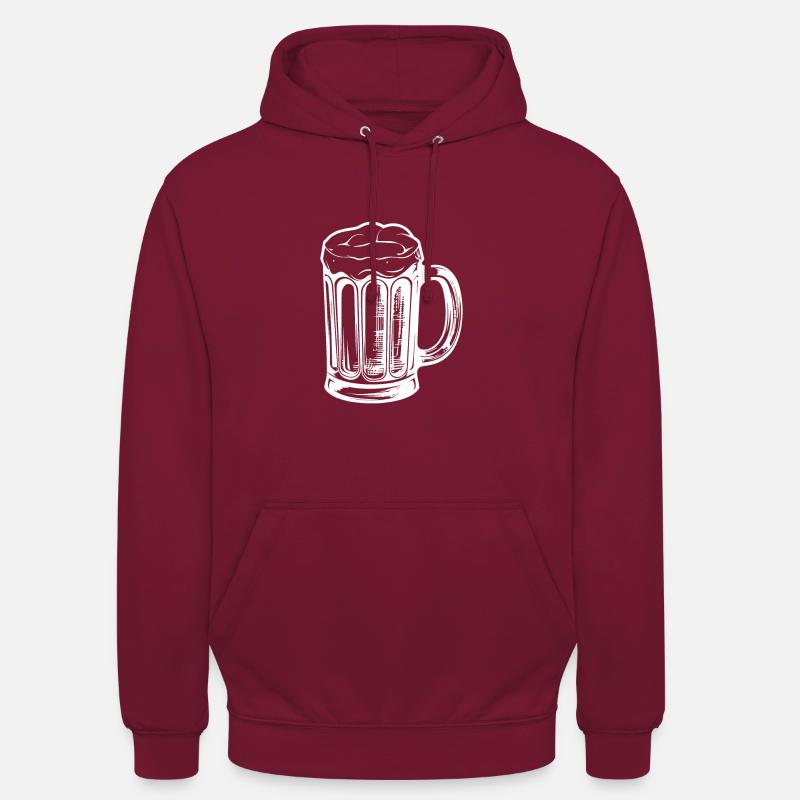 Chope de bière Beer - Sweat-shirt à capuche unisexe - bordeaux