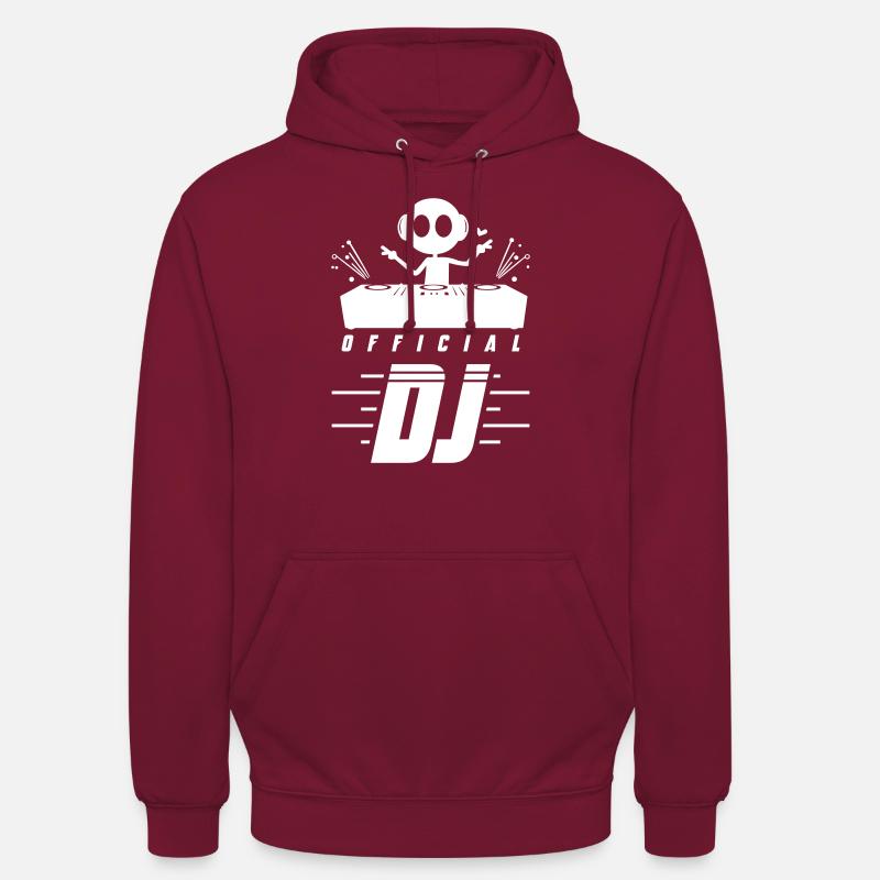 Dj Turntables - Unisex Hoodie - bordeaux