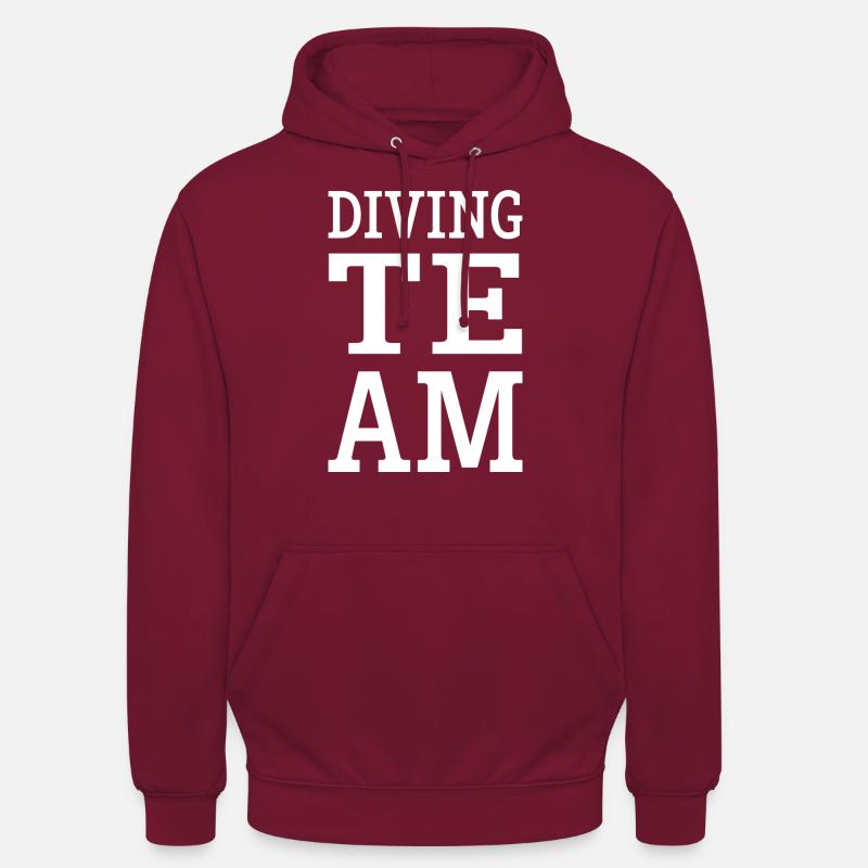 Équipe de plongée - Sweat-shirt à capuche unisexe - bordeaux