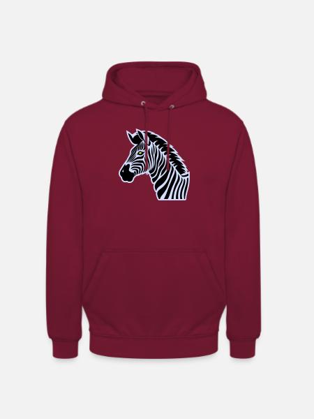 zebra - Unisex Hoodie - bordeaux